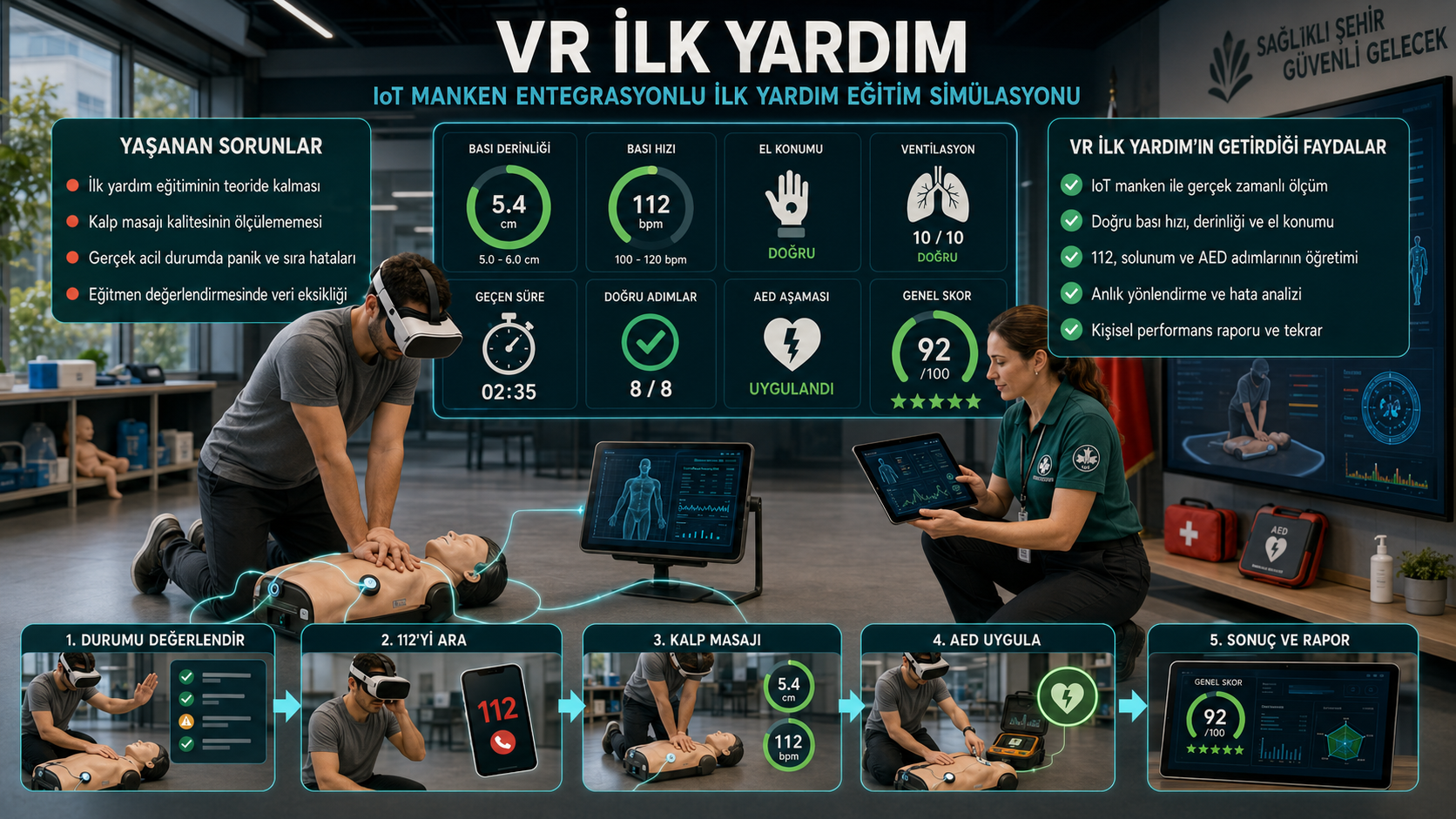 VR İlk Yardım konsept görseli
